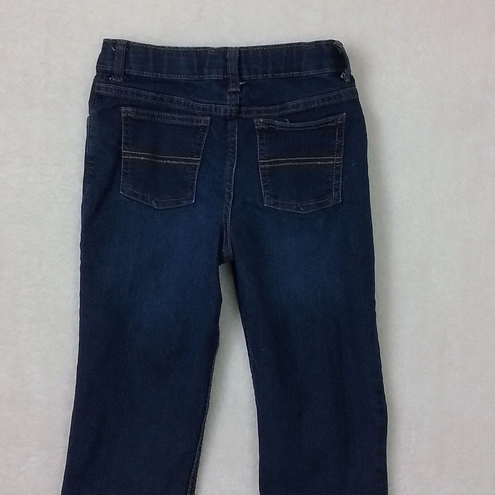 Carters Boys Straight Fit Jeans Sz 6 Dark Wash Denim Adjustable Waist‎